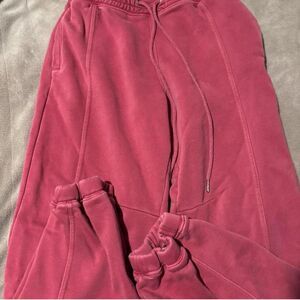 Free-people Women's Pink and Red Joggers-tracksuits
